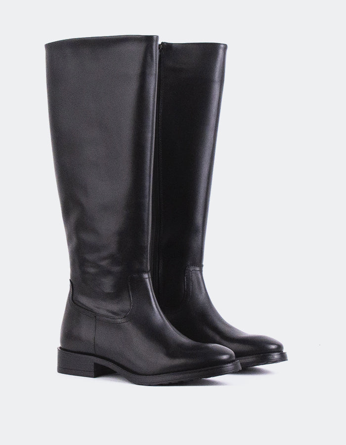 L'INTERVALLE Delorre Bottes à tige haute Bottes Noir Cuir (7139460350032)