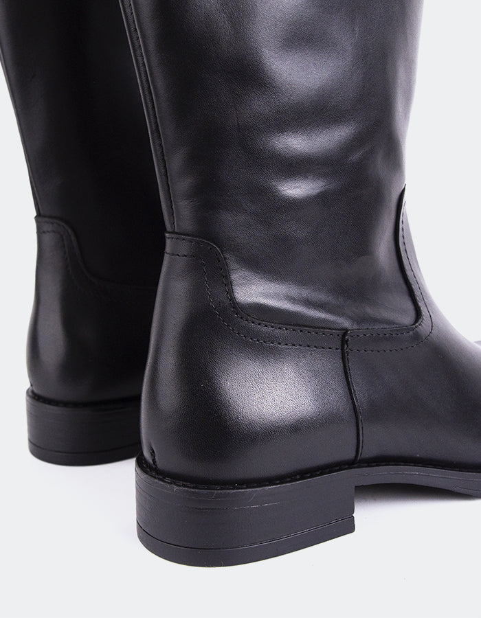 L'INTERVALLE Delorre Bottes pour femmes Bottes à tige haute  Noir  Cuir (7139460350032)