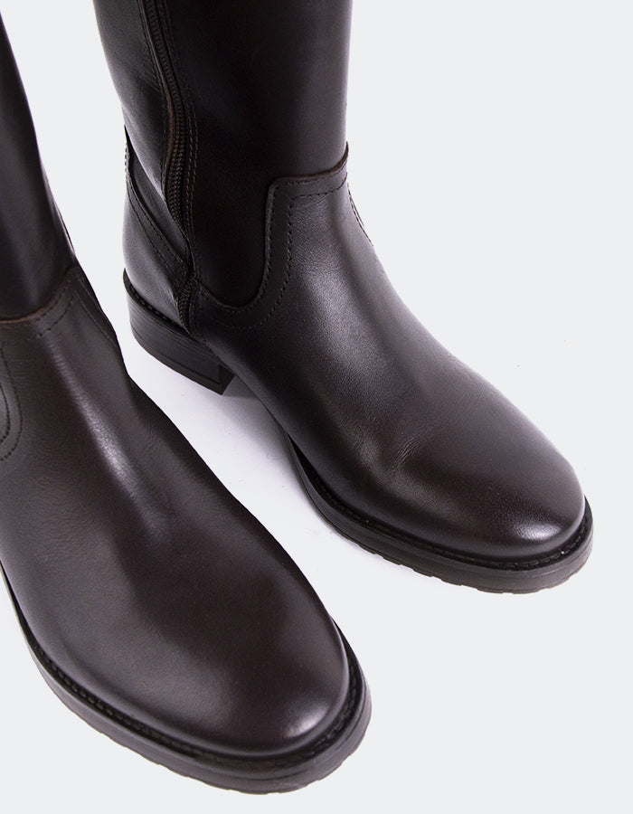 L'INTERVALLE Delorre Bottes pour femmes Bottes à tige haute  Brun  Cuir (7139460317264)