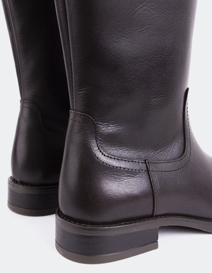 L'INTERVALLE Delorre Bottes pour femmes Bottes à tige haute  Brun  Cuir (7139460317264)