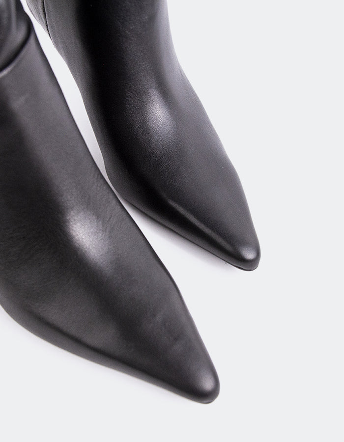 L'INTERVALLE Derry Bottes hautes à talons hauts pour femmes Noir