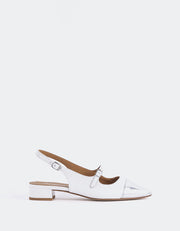 Dolly White/Silver Leather - White / 38 / Leather