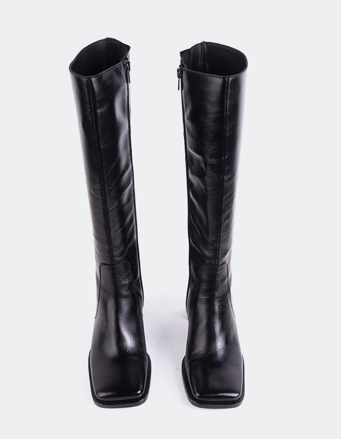 L'INTERVALLE Elland Women's High Shaft Boots Black Leather