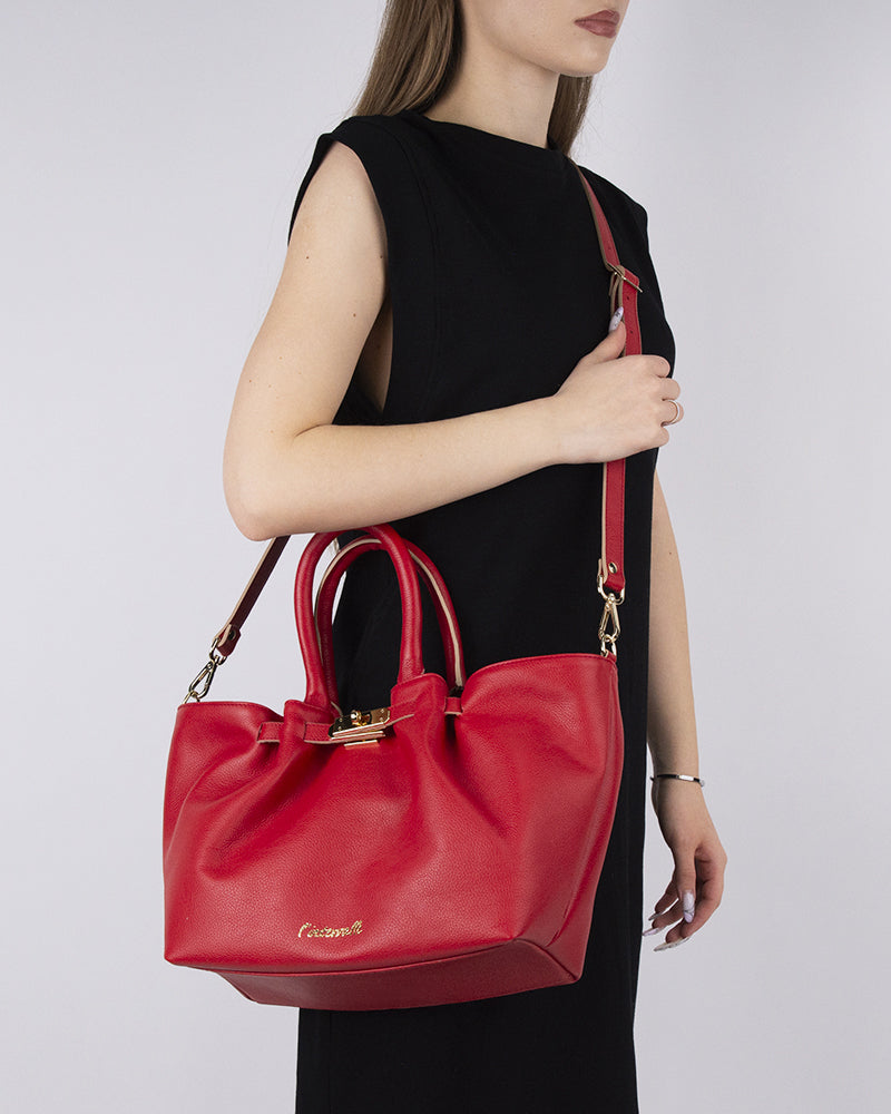 Emelie Red Leather