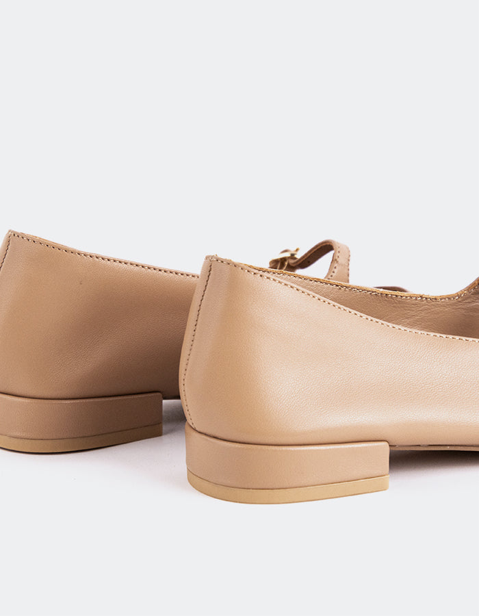 SHELLY SHEN Erynnis Femmes Chaussure Mary Jane Chaussures plates Nu Cuir