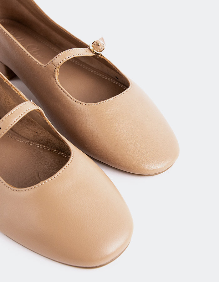 SHELLY SHEN Erynnis Femmes Chaussure Mary Jane Chaussures plates Nu Cuir