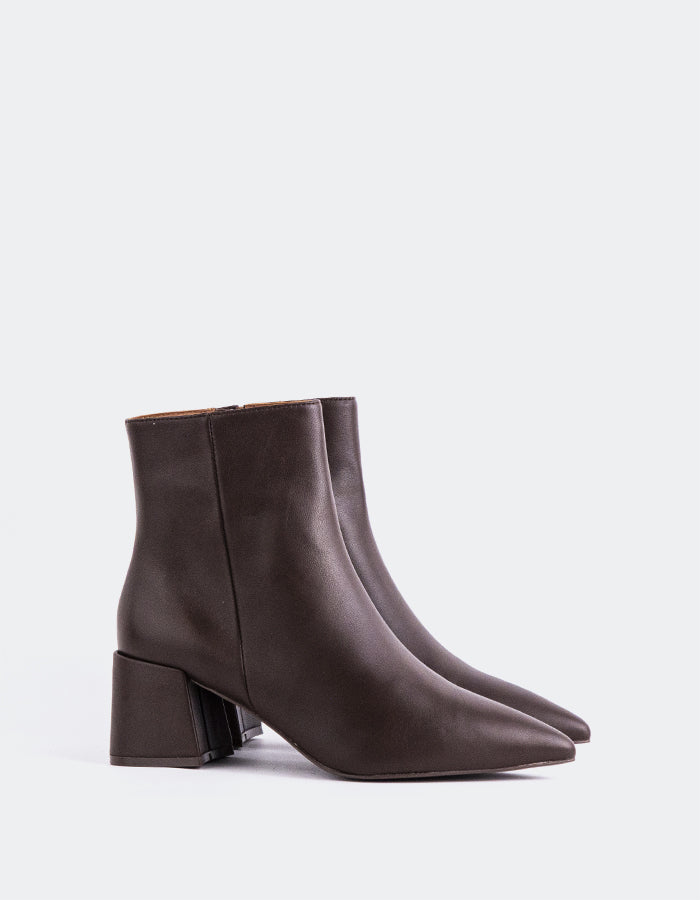 L'INTERVALLE Eugenie Bottines pour femmes Cuir Brun