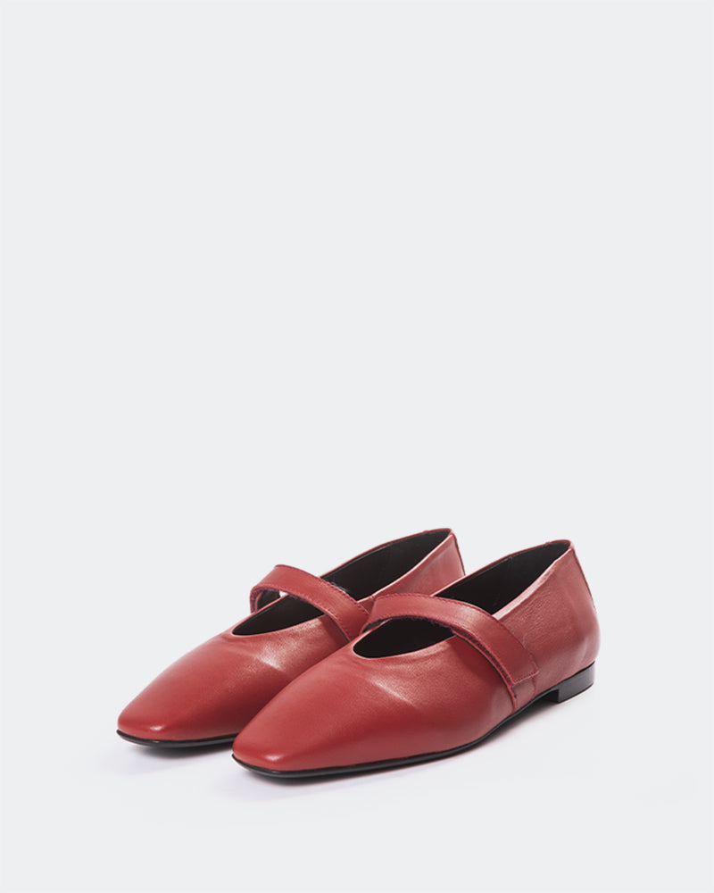 L'INTERVALLE Flordeliz Women's Shoe Ballerina Red Leather
