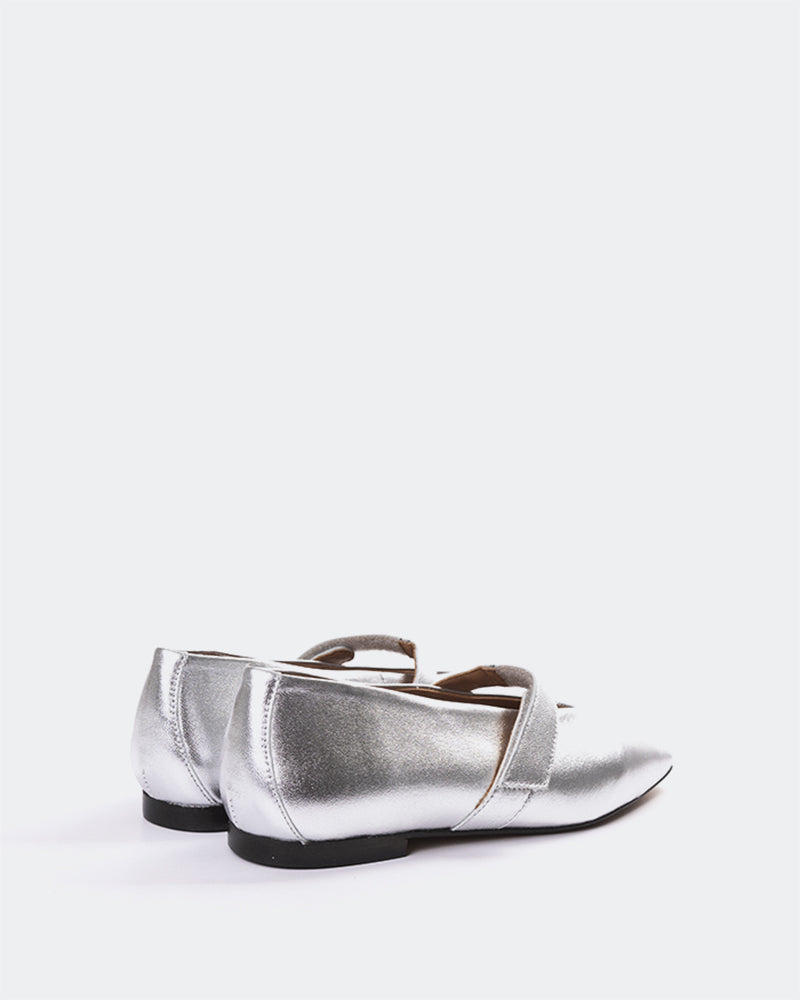 L'INTERVALLE Flordeliz Women's Shoe Ballerina Silver Leather