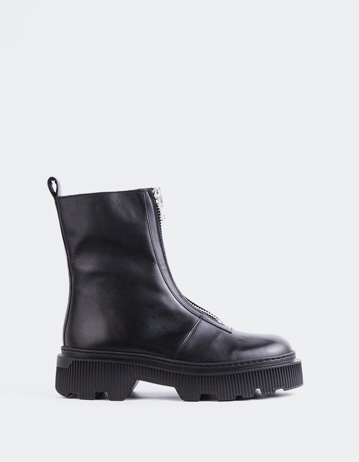 L'INTERVALLE Florrie Bottines pour femmes Noir Cuir