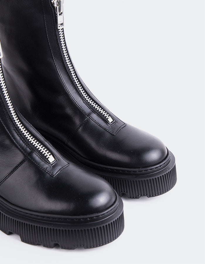 L'INTERVALLE Florrie Bottines pour femmes Noir Cuir