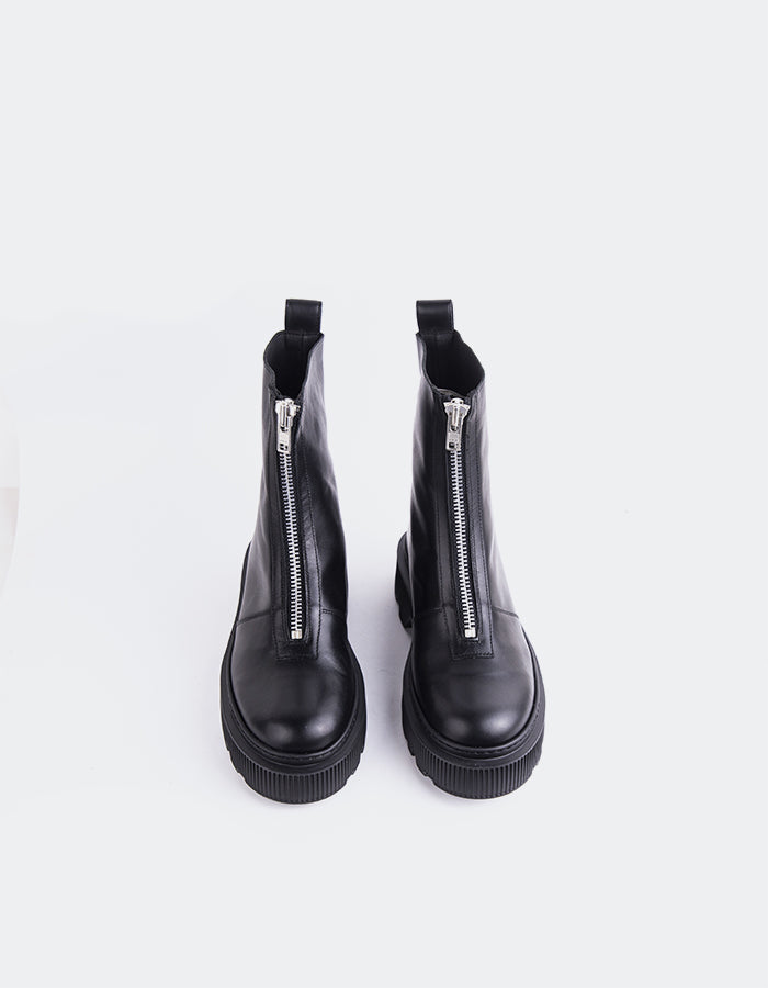 L'INTERVALLE Florrie Bottines pour femmes Noir Cuir