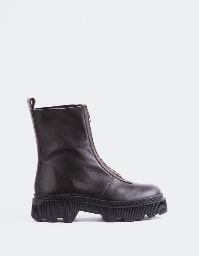 L'INTERVALLE Florrie Bottines pour femmes Brun Cuir