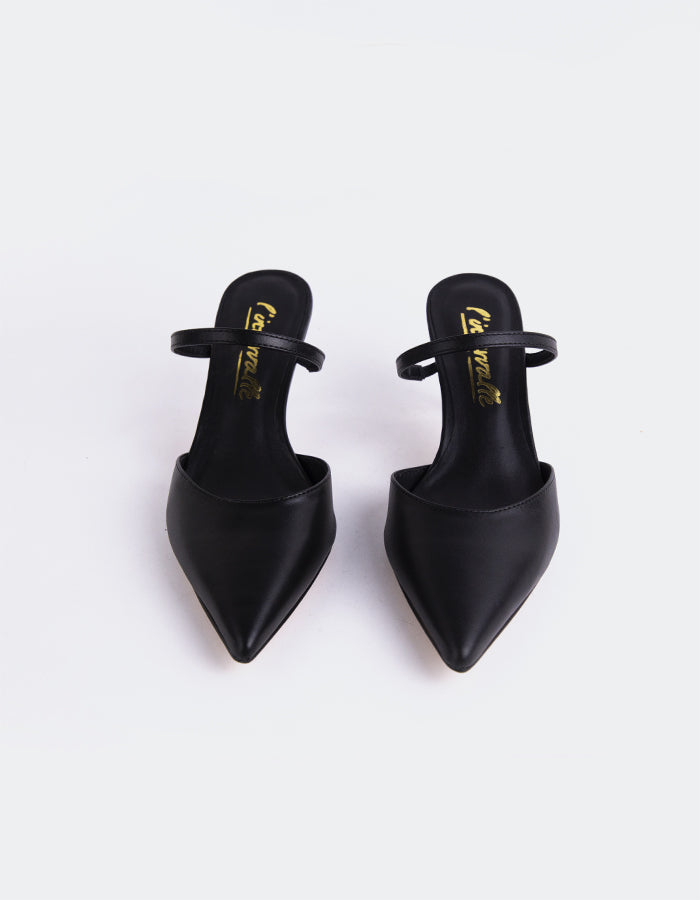 L'INTERVALLE Forsythia Chaussures mules en cuir Noir femmes