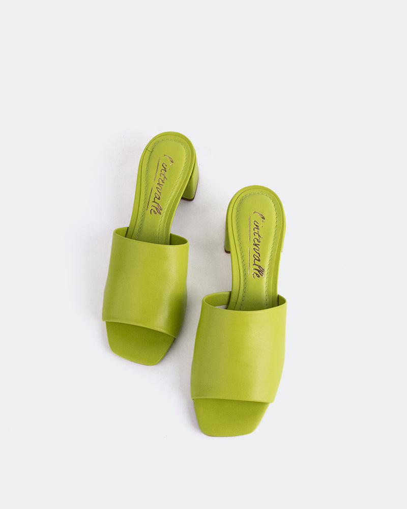 L'INTERVALLE Fortunata Women's Shoe Mule Sandal Light Green Leather