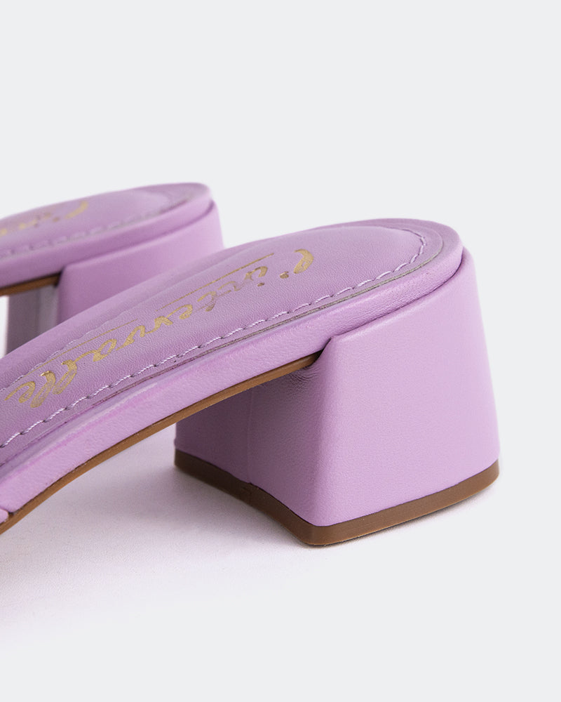 L'INTERVALLE Fortunata Women's Shoe Mule Sandal Lilac Leather