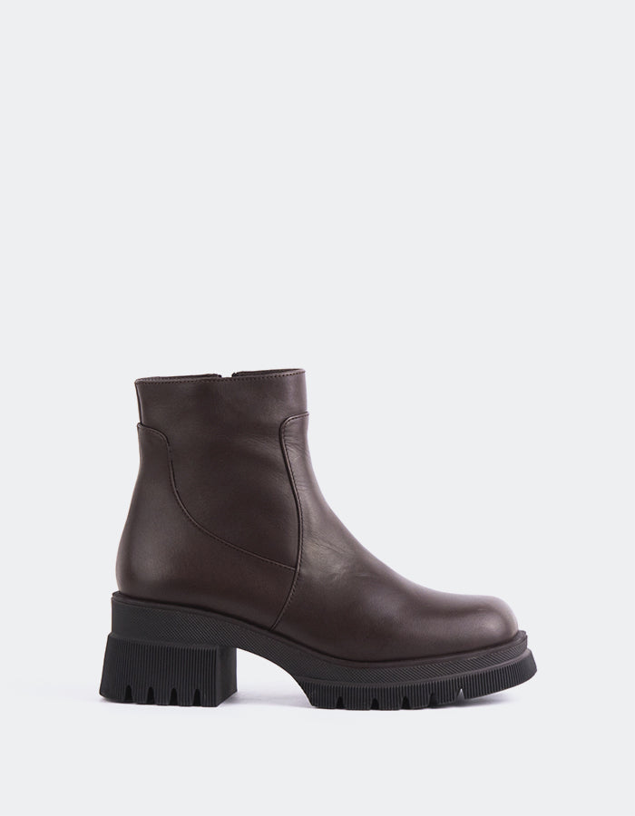 L'INTERVALLE Gadiel Bottines pour femmes Brun Cuir