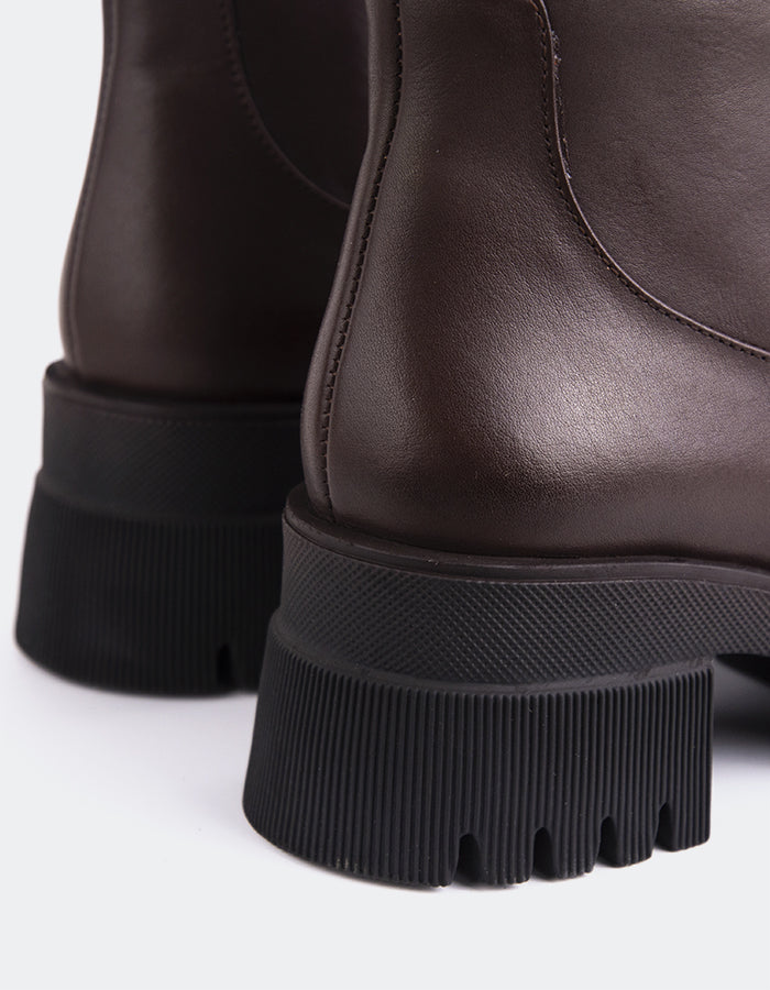 L'INTERVALLE Gadiel Bottines pour femmes Brun Cuir