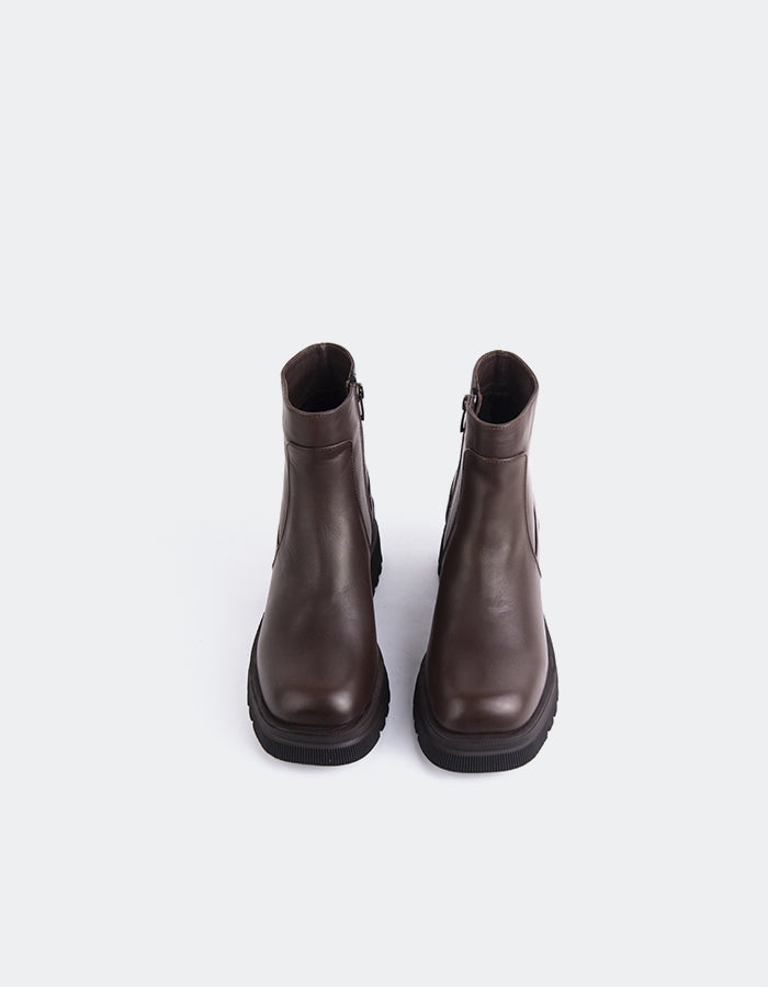 L'INTERVALLE Gadiel Bottines pour femmes Brun Cuir