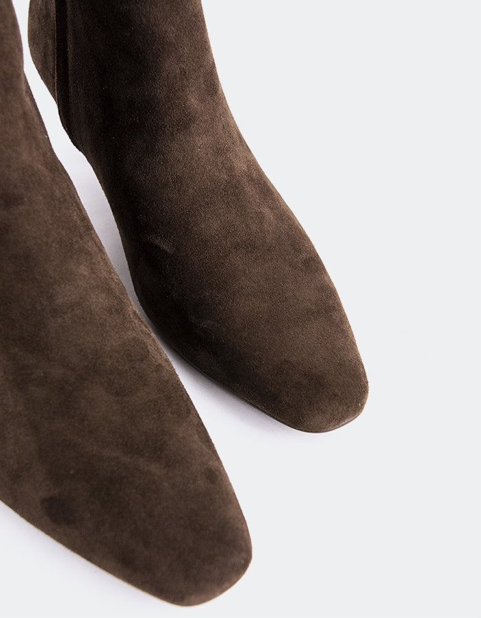 L'INTERVALLE Ginevra Bottines pour femme Brun Suède