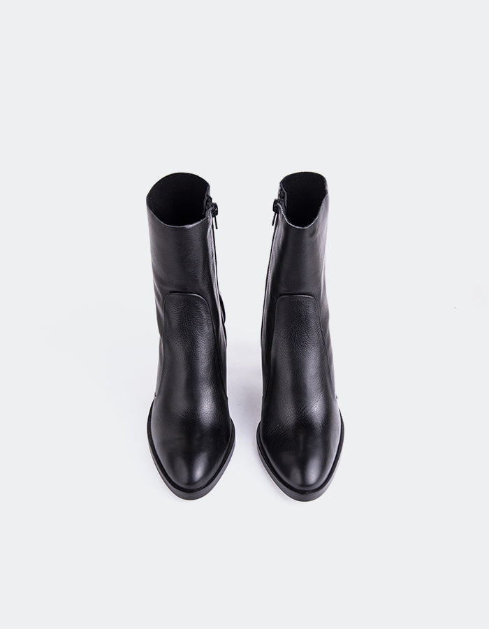 L'INTERVALLE Giove Bottes pour femmes en cuir Noir (7106080178256)