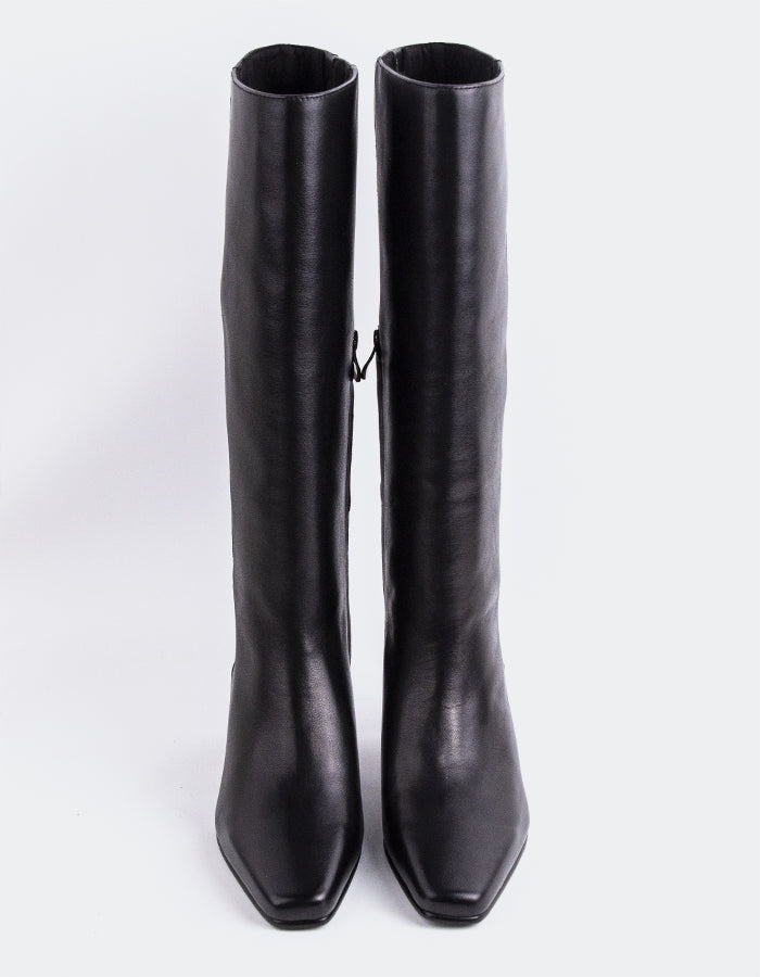 L'INTERVALLE Giulia Women's Tall Boots Black Leather