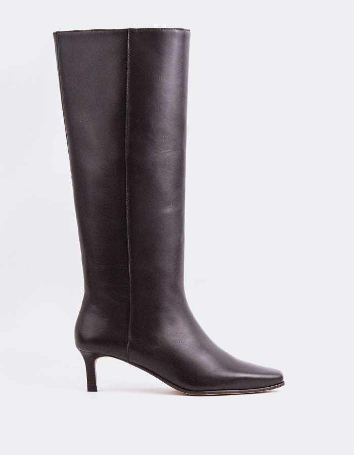 L'INTERVALLE Giulia Bottes hautes pour femmes Brun