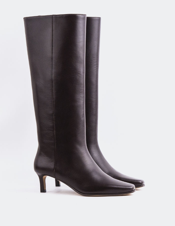 L'INTERVALLE Giulia Bottes hautes pour femmes Brun