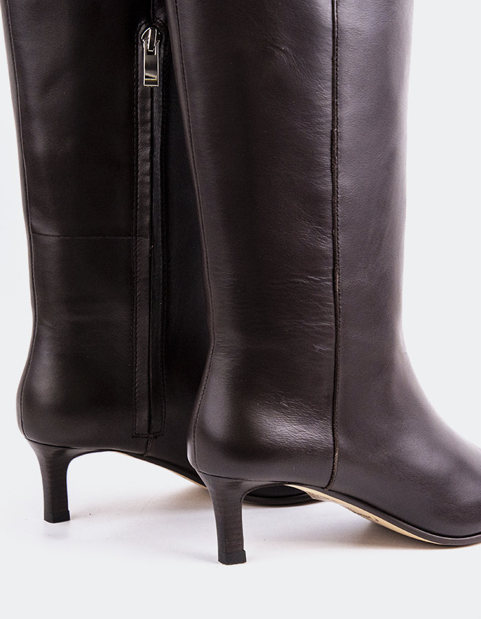 L'INTERVALLE Giulia Bottes hautes pour femmes Brun