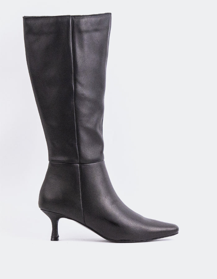 L'INTERVALLE Golfito Women's Tall Boots Black Leather