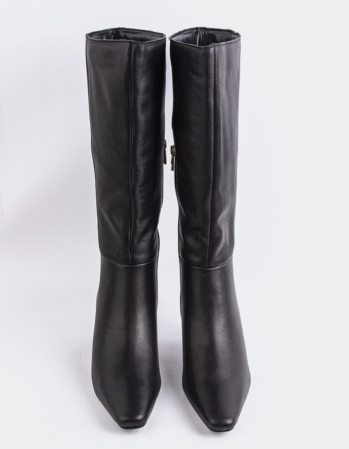 L'INTERVALLE Golfito Women's Tall Boots Black Leather