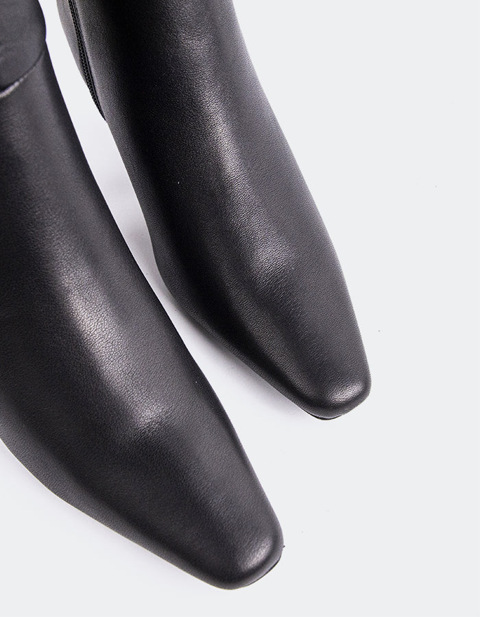 L'INTERVALLE Golfito Women's Tall Boots Black Leather