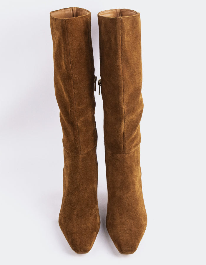 L'INTERVALLE Golfito Bottes hautes pour femmes Ocre Suède