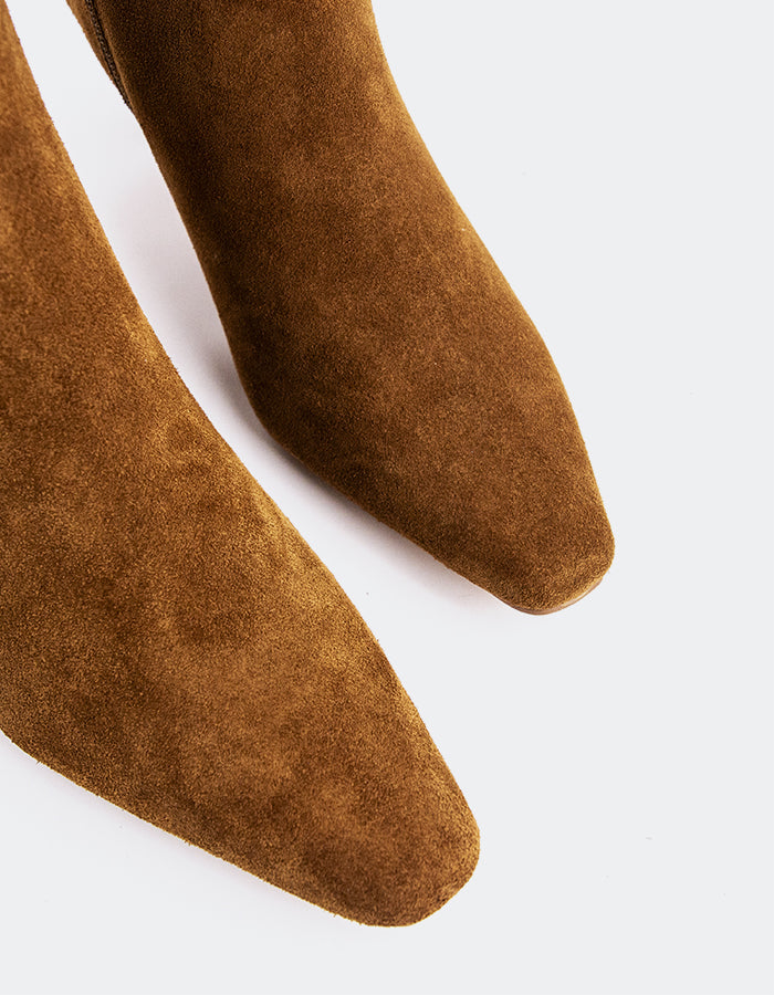 L'INTERVALLE Golfito Bottes hautes pour femmes Ocre Suède