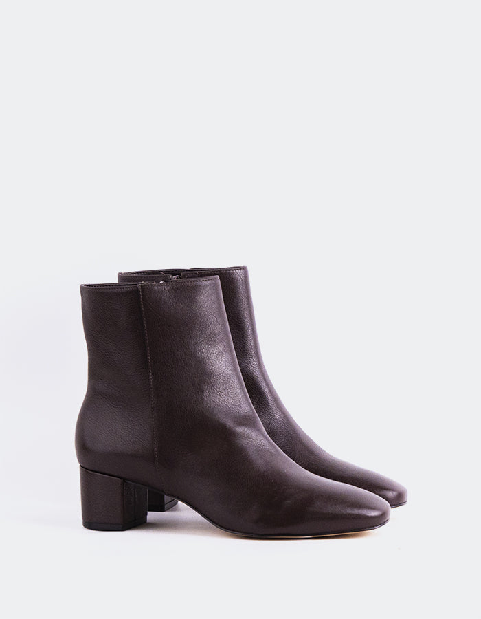 L'INTERVALLE Gracyn Bottines pour femmes Cuir Brun