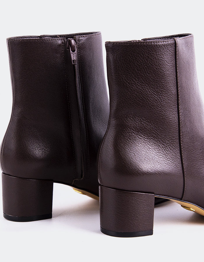 L'INTERVALLE Gracyn Bottines pour femmes Cuir Brun
