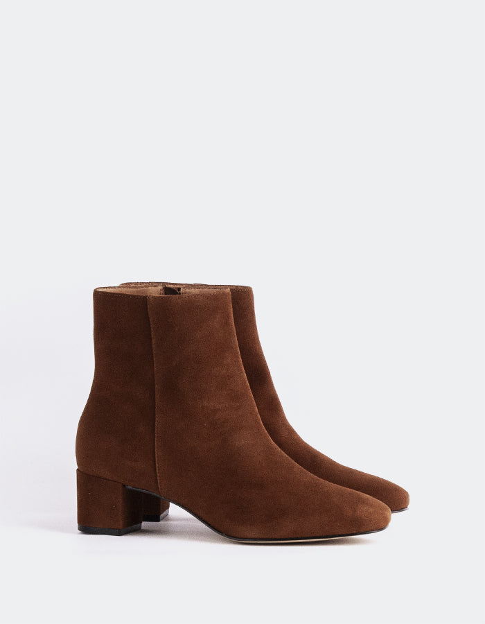 L'INTERVALLE Gracyn Bottines pour femmes Brun Suède