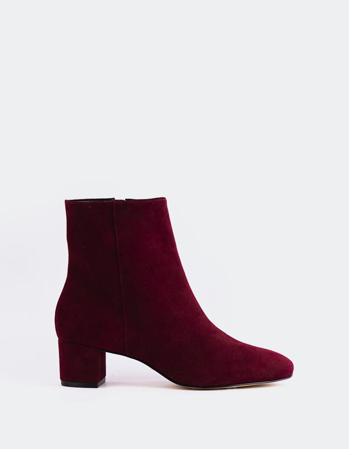 L'INTERVALLE Gracyn Women's Ankle Boots Burgundy Suede