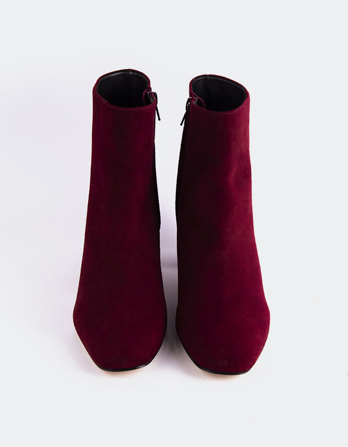 L'INTERVALLE Gracyn Women's Ankle Boots Burgundy Suede