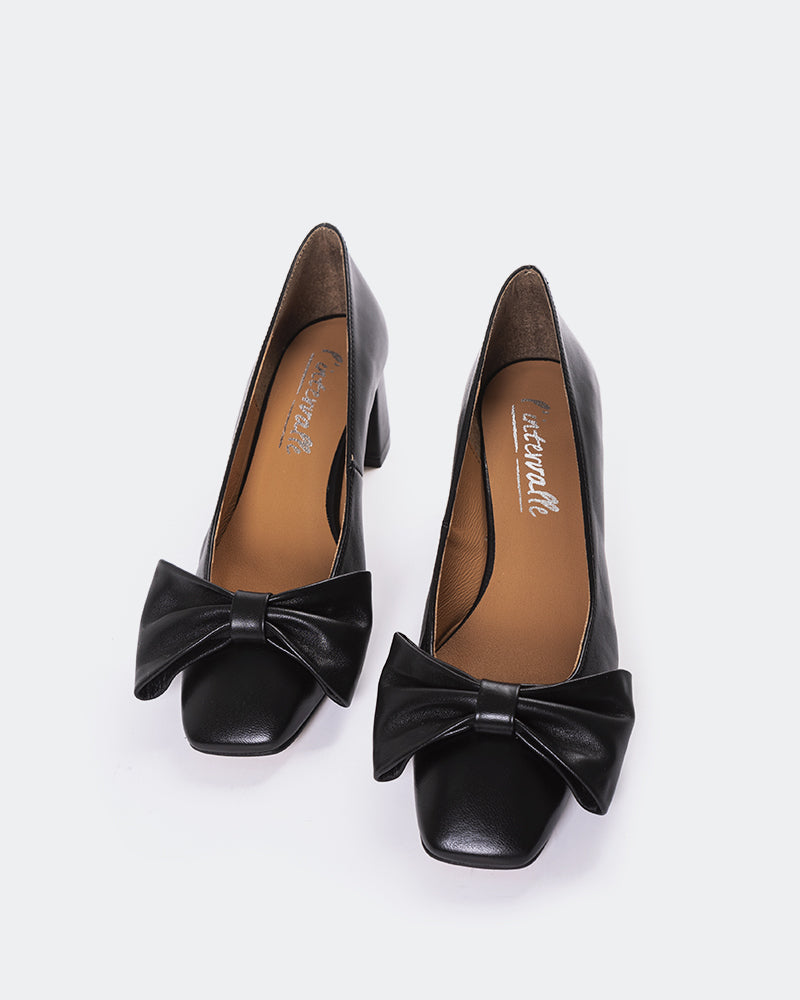 L'INTERVALLE Grasten Chaussures pour femmes à talon moyen Escarpins Noir  Cuir