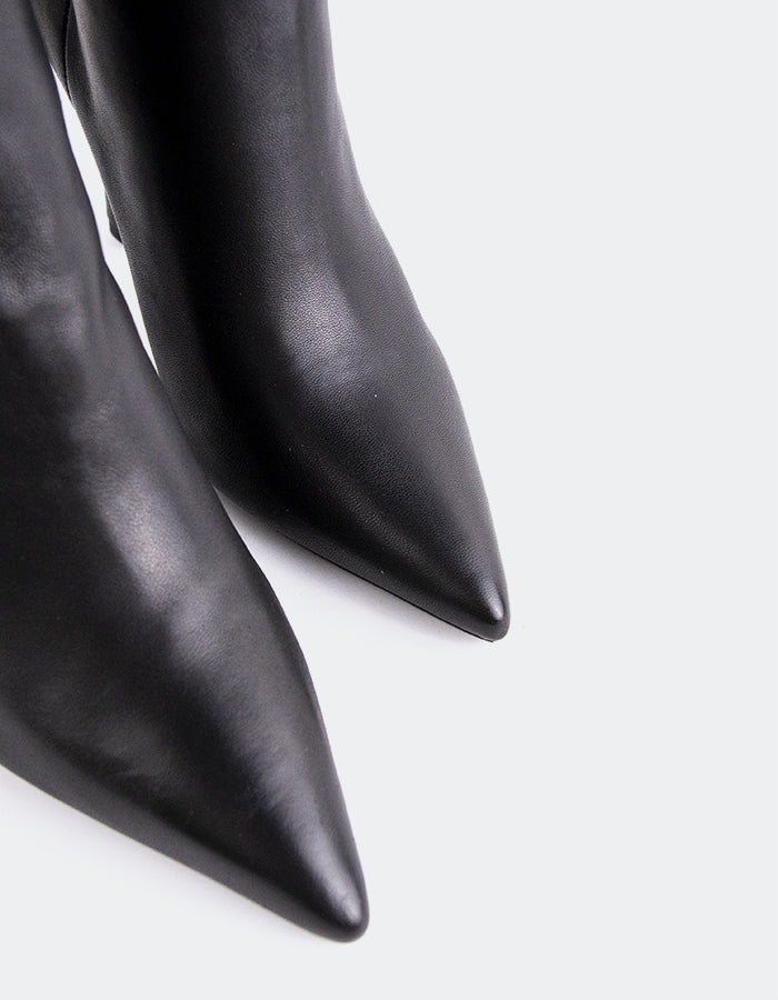 L'INTERVALLE Grimani Women's High-Heel Tall Boots Black Leather