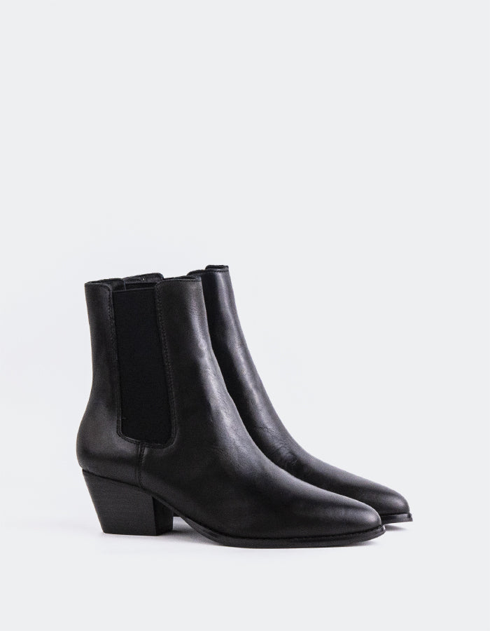 L'INTERVALLE Bottines Chelsea pour femme Grimsby Noir