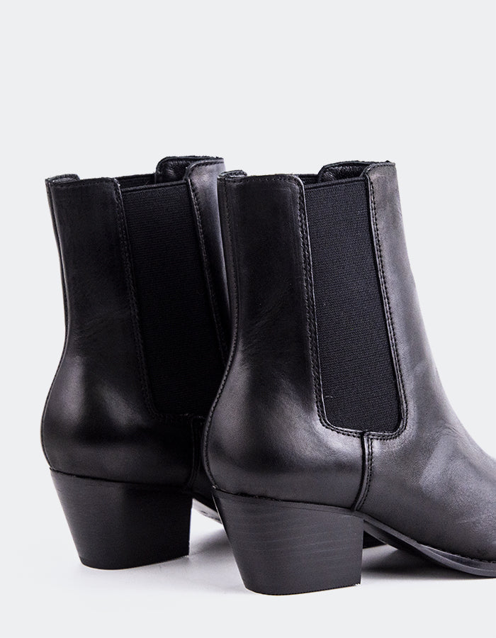 L'INTERVALLE Bottines Chelsea pour femme Grimsby Noir