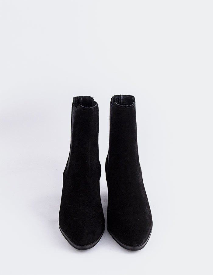 L'INTERVALLE Grimsby Bottines Chelsea pour femme Noir Suède