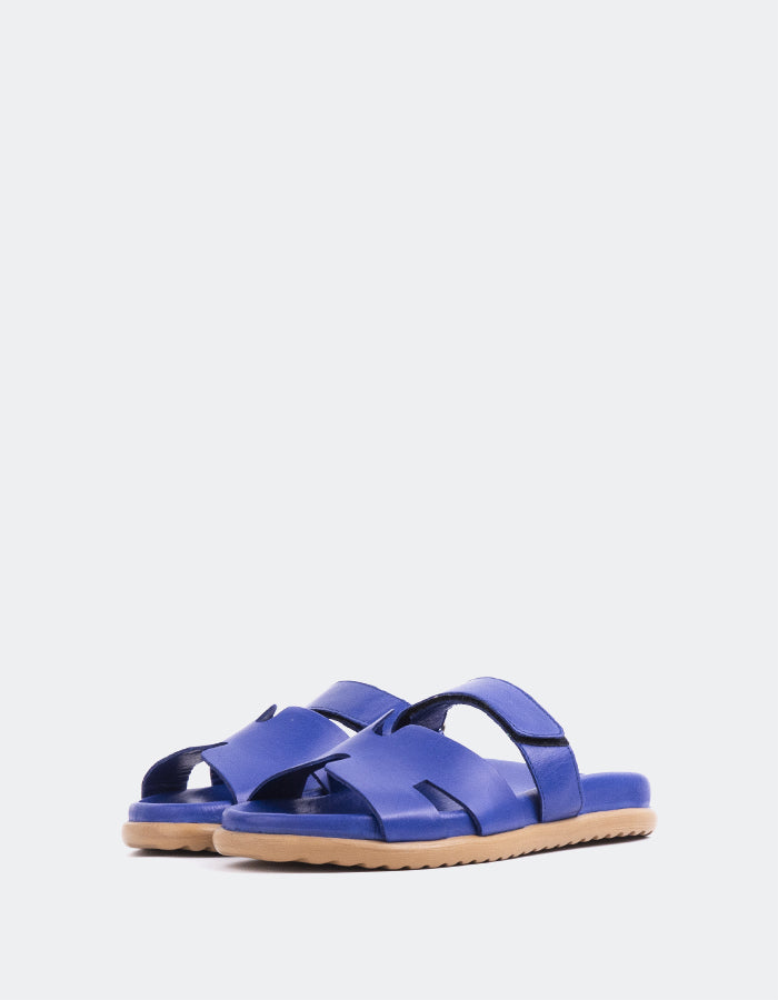 L'INTERVALLE Gustave Women's Sandal Blue Leather