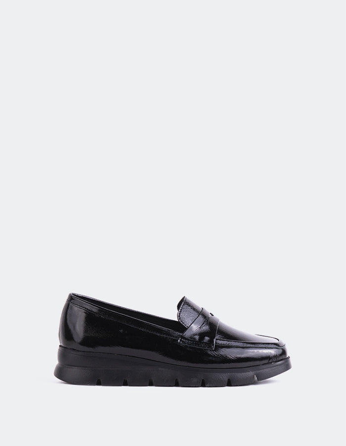 L'INTERVALLE Harmani Women's Penny Loafers Black Patent