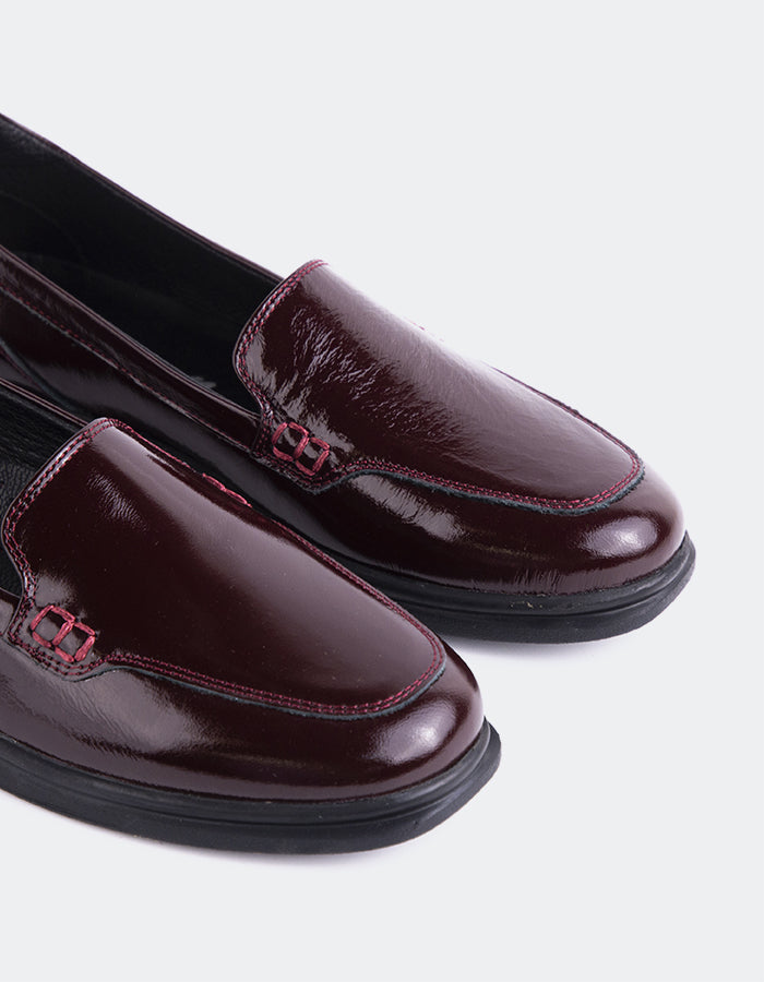 L'INTERVALLE Hatley Slip-On Femme Bordeaux Verni  (7109778931792)