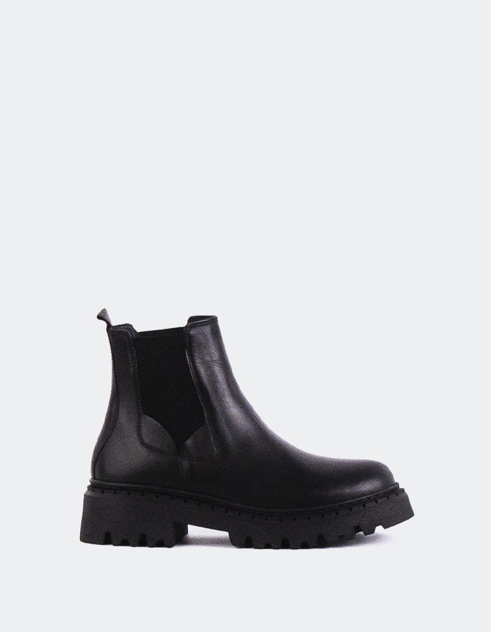 L'INTERVALLE Hayes Bottes Chelsea d'hiver pour femmes en cuir Noir (7147072553040)