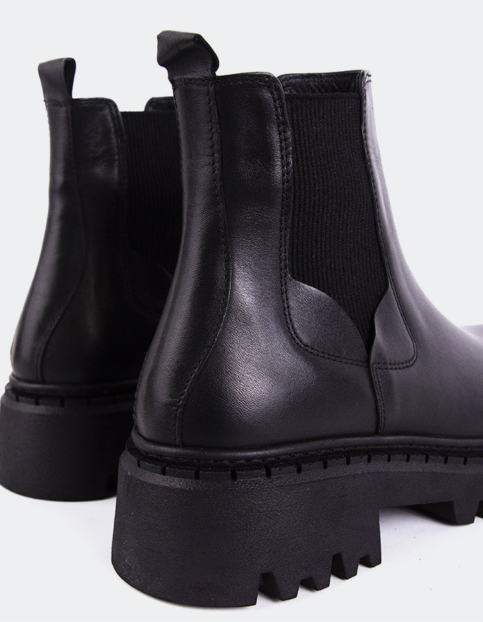 L'INTERVALLE Hayes Bottes Chelsea d'hiver pour femmes en cuir Noir (7147072553040)