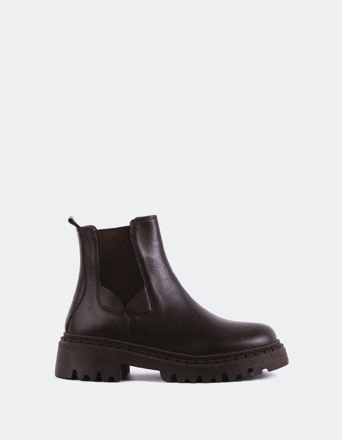 L'INTERVALLE Hayes Bottes Chelsea d'hiver pour femmes en cuir Brun (7147072618576)